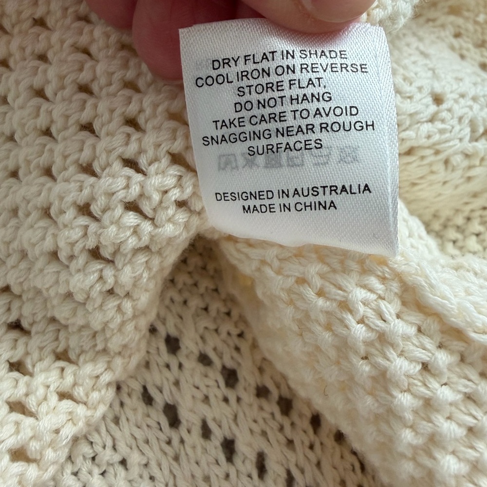 Kivari Samara Knit‎ Dress Cream Maxi Side Slits Women's Size 6 EUC - Picture 13 of 16